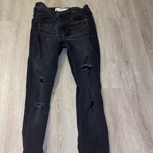 Black Ripped Hollister Jeans